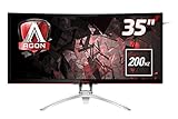 AOC Agon AG352QCX - Monitor 35' Curvo QHD 2K (resolución 2560 x 1080 Pixels, Contraste 2000:1, 4 ms, FreeSync, FlickerFree, LowBlue, Altavoces, VESA, HDMI, Displayport)